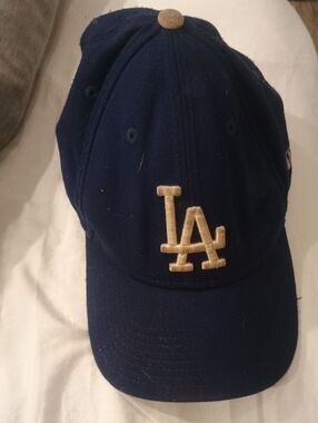 Navy and Gold Baseball Cap with LA Logo
